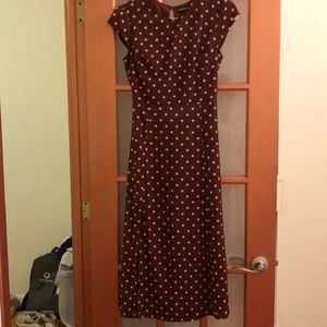 Long polka dot dress